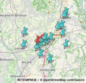 Mappa Via Evangelista Torricelli, 20865 Usmate Velate MB, Italia (2.96688)