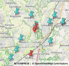 Mappa Via Evangelista Torricelli, 20865 Usmate Velate MB, Italia (2.34462)