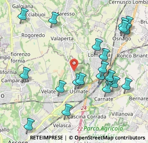 Mappa Via Evangelista Torricelli, 20865 Usmate Velate MB, Italia (2.338)