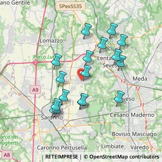 Mappa Viale del Cimitero, 20821 Meda MB, Italia (3.65529)