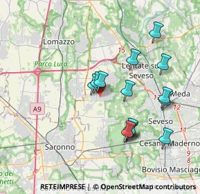 Mappa Viale del Cimitero, 20821 Meda MB, Italia (3.525)