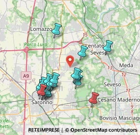 Mappa Viale del Cimitero, 20821 Meda MB, Italia (3.741)