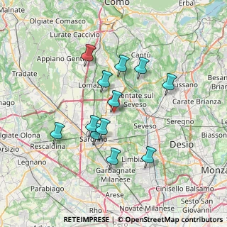 Mappa Viale del Cimitero, 20821 Meda MB, Italia (6.33333)
