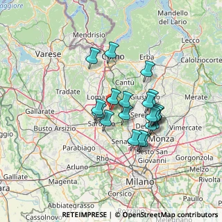 Mappa Viale del Cimitero, 20821 Meda MB, Italia (10.9325)