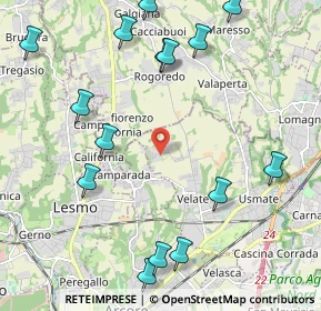 Mappa Via del Dosso, 20865 Usmate Velate MB, Italia (2.62333)
