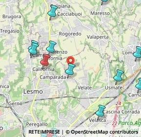 Mappa Via del Dosso, 20865 Usmate Velate MB, Italia (2.95643)