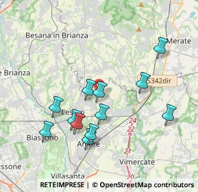 Mappa Via del Dosso, 20865 Usmate Velate MB, Italia (3.61833)