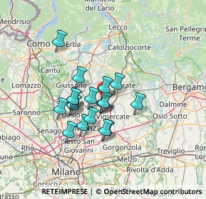 Mappa Via del Dosso, 20865 Usmate Velate MB, Italia (9.77895)