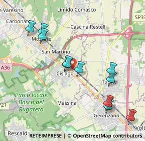 Mappa Via Roma, 21040 Cislago VA, Italia (2.07182)