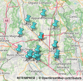 Mappa Via Roma, 21040 Cislago VA, Italia (7.30444)