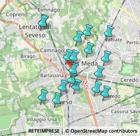 Mappa Via Libertà, 20036 Meda MB, Italia (1.66833)