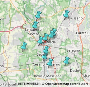 Mappa Via Libertà, 20036 Meda MB, Italia (2.92333)