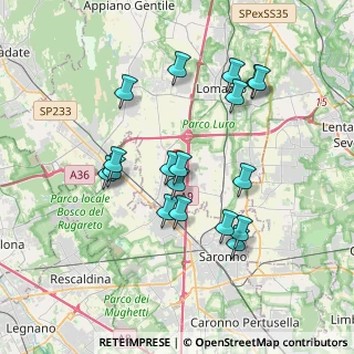 Mappa Via Dante Alighieri, 22078 Turate CO, Italia (3.43333)