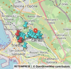 Mappa Via Guglielmo De Pastrovich, 34127 Trieste TS, Italia (1.501)