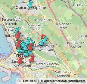 Mappa Via Guglielmo De Pastrovich, 34127 Trieste TS, Italia (2.048)