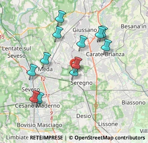 Mappa Via Orcelletto, 20831 Seregno MB, Italia (3.54833)