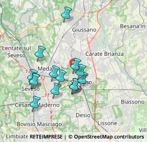 Mappa Via Orcelletto, 20831 Seregno MB, Italia (3.25867)