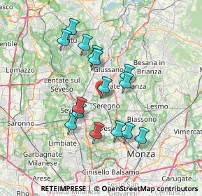 Mappa Via Orcelletto, 20831 Seregno MB, Italia (6.21533)