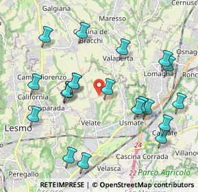 Mappa Via per Corte Giulini, 20865 Usmate Velate MB, Italia (2.1745)