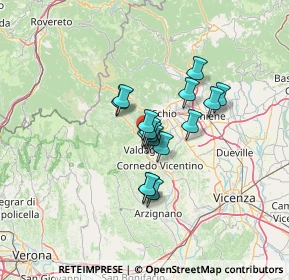 Mappa Via Bassano del Grappa, 36078 Valdagno VI, Italia (8.58813)
