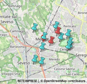 Mappa Via del Cimitero, 20821 Meda MB, Italia (1.56462)