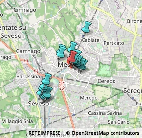 Mappa Via del Cimitero, 20821 Meda MB, Italia (1.0975)