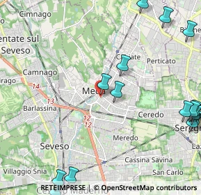 Mappa Via del Cimitero, 20821 Meda MB, Italia (3.32158)