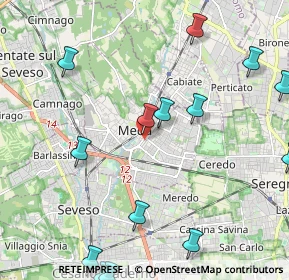Mappa Via del Cimitero, 20821 Meda MB, Italia (2.87933)