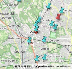 Mappa Via del Cimitero, 20821 Meda MB, Italia (2.08308)
