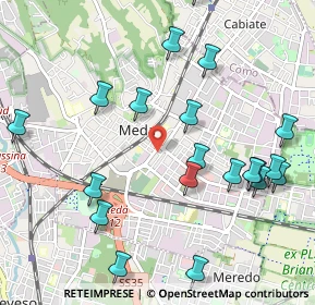 Mappa Via del Cimitero, 20821 Meda MB, Italia (1.1835)