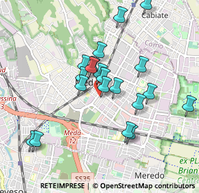 Mappa Via del Cimitero, 20821 Meda MB, Italia (0.8215)