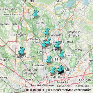 Mappa Via Isonzo, 20821 Meda MB, Italia (8.48)