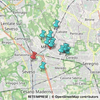 Mappa Via Isonzo, 20821 Meda MB, Italia (1.0925)
