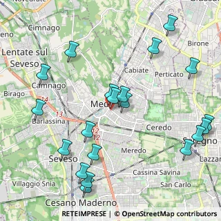 Mappa Via Isonzo, 20821 Meda MB, Italia (2.487)