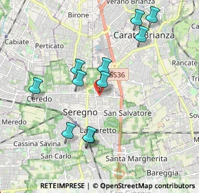 Mappa Via Ippolito Nievo, 20831 Seregno MB, Italia (1.85636)