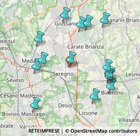 Mappa Via Ippolito Nievo, 20831 Seregno MB, Italia (4.29267)