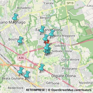 Mappa Via per Fagnano Olona, 21058 Solbiate Olona VA, Italia (1.88364)