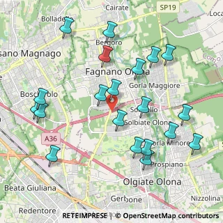 Mappa Via per Fagnano Olona, 21058 Solbiate Olona VA, Italia (2.2205)