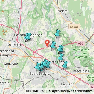 Mappa Via per Fagnano Olona, 21058 Solbiate Olona VA, Italia (3.72857)