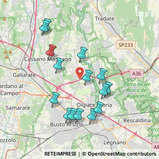 Mappa Via per Fagnano Olona, 21058 Solbiate Olona VA, Italia (3.90467)