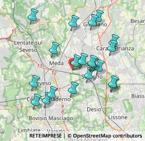 Mappa SEREGNO - Frazione Ceredo - Via Cadore, 20831 Seregno MB, Italia (3.681)