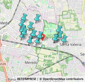 Mappa SEREGNO - Frazione Ceredo - Via Cadore, 20831 Seregno MB, Italia (0.7795)