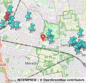 Mappa SEREGNO - Frazione Ceredo - Via Cadore, 20831 Seregno MB, Italia (1.4375)