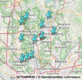 Mappa SEREGNO - Frazione Ceredo - Via Cadore, 20831 Seregno MB, Italia (7.01727)