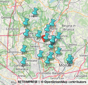 Mappa SEREGNO - Frazione Ceredo - Via Cadore, 20831 Seregno MB, Italia (6.41316)