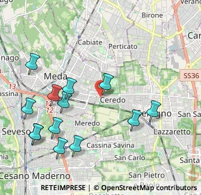 Mappa SEREGNO - Frazione Ceredo - Via Cadore, 20831 Seregno MB, Italia (2.24154)