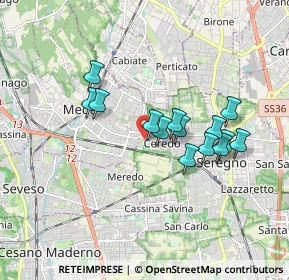 Mappa SEREGNO - Frazione Ceredo - Via Cadore, 20831 Seregno MB, Italia (1.47286)