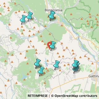 Mappa Via per Crevacuore, 13868 Sostegno BI, Italia (4.79231)