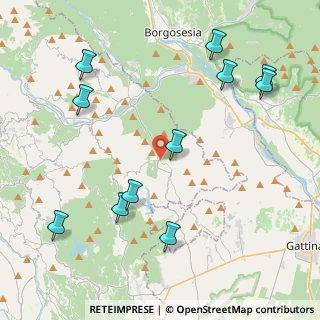 Mappa Via per Crevacuore, 13868 Sostegno BI, Italia (4.96364)