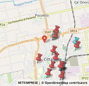 Mappa Via Tofana di Rozes, 35013 Cittadella PD, Italia (1.06875)